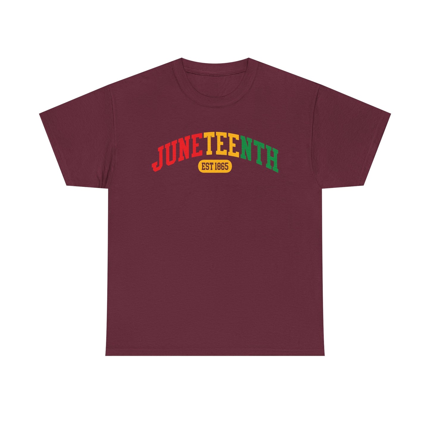 Juneteenth EST 1865 Celebration T-Shirt | Collegiate Solid T-Shirt