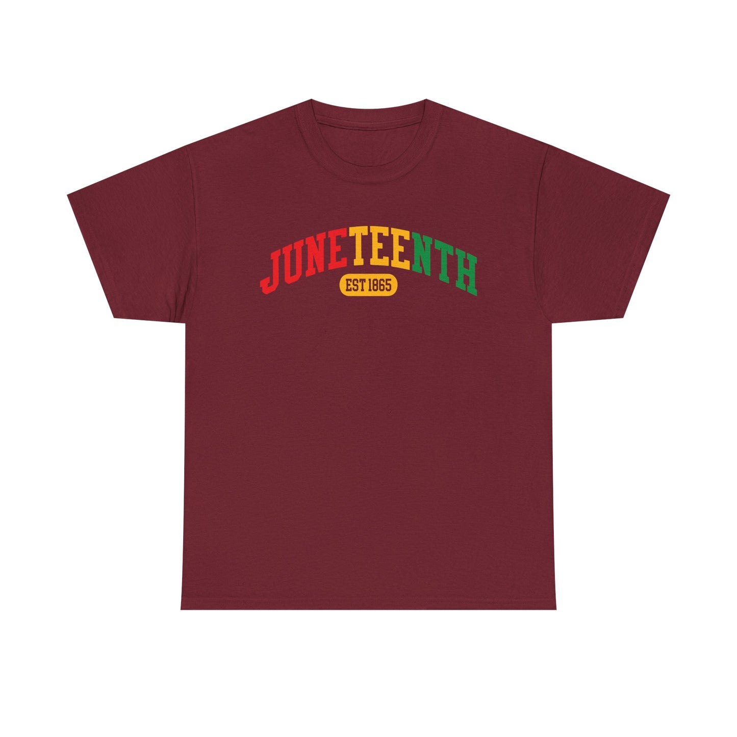 Juneteenth EST 1865 Celebration T-Shirt | Collegiate Solid T-Shirt