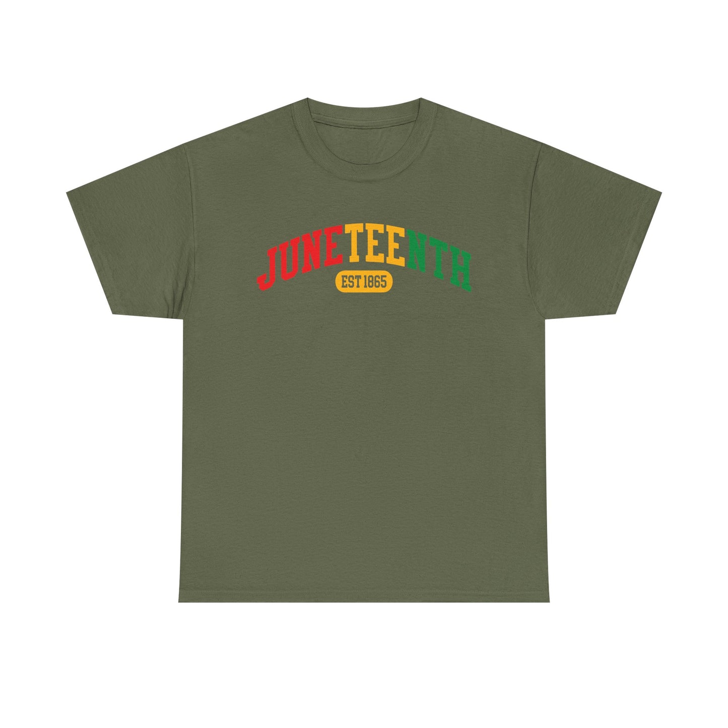 Juneteenth EST 1865 Celebration T-Shirt | Collegiate Solid T-Shirt